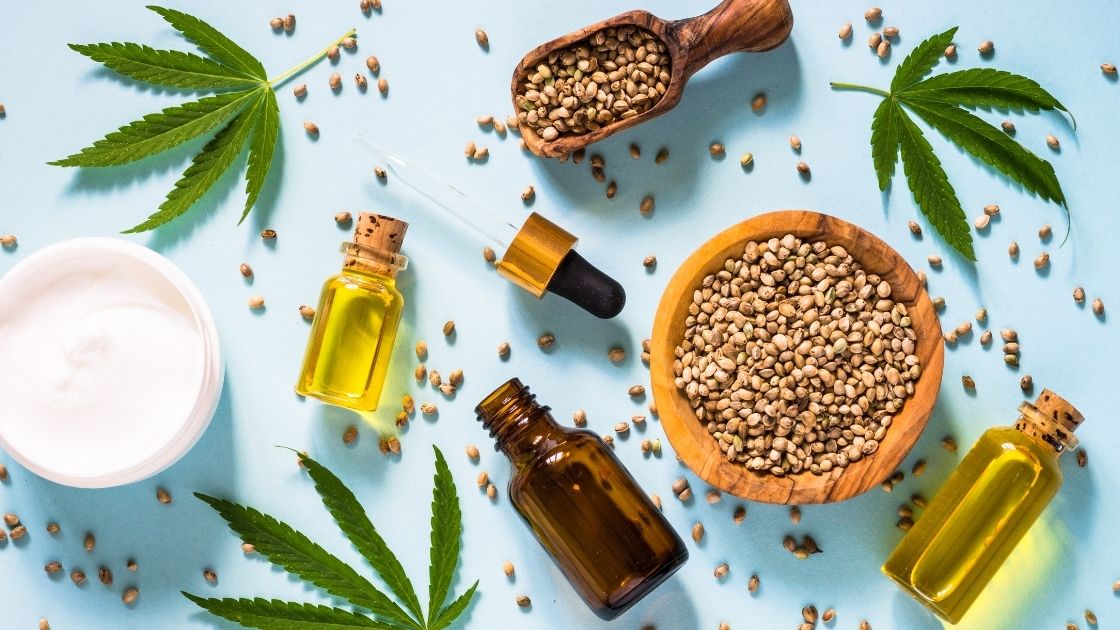 Hemp Ingredients Laid Out on Table